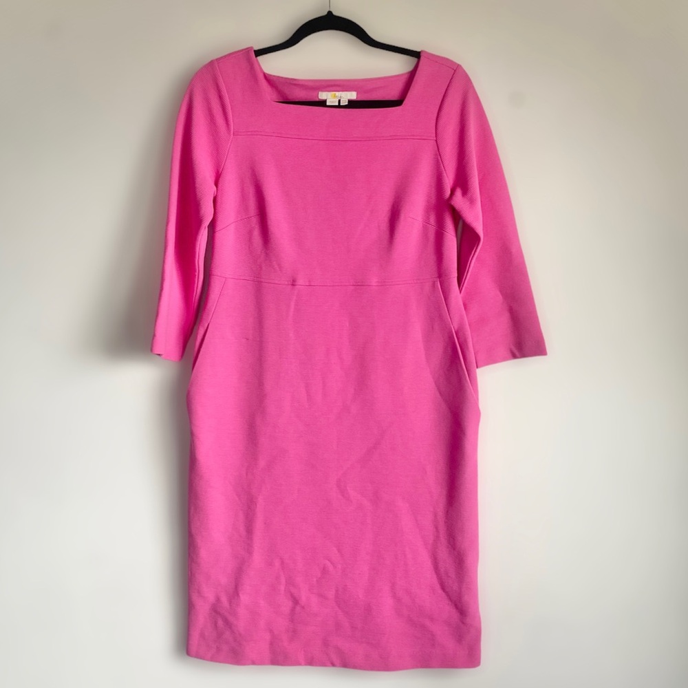 Boden Pink Jersey Knit Shift Dress